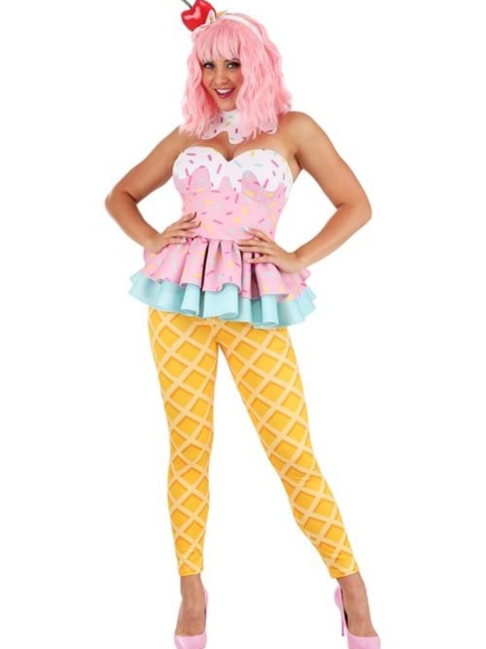 Womenโs ice cream cone Halloween costume sweet treat